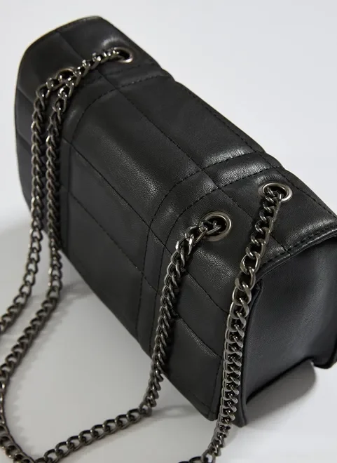 Bolsa Quadrada Alça De Corrente