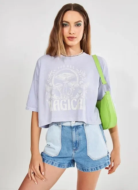 Camiseta Cropped Tom Pastel Magical