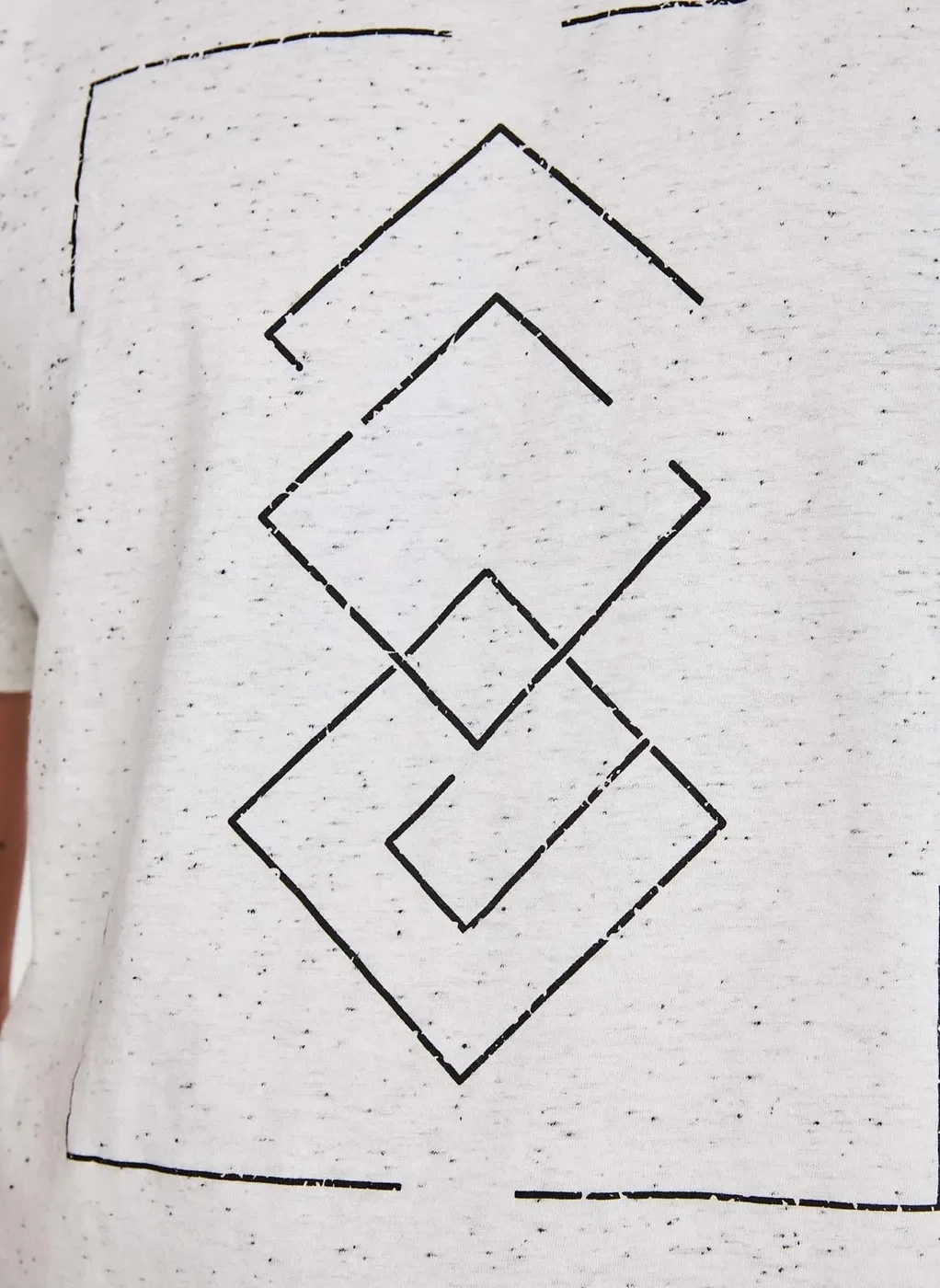 Camiseta Mescla Estampa Geométrica