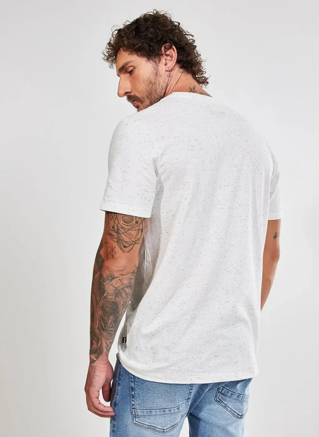 Camiseta Mescla Estampa Geométrica