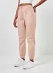 Calça Jogger Em Sarja Rosinha