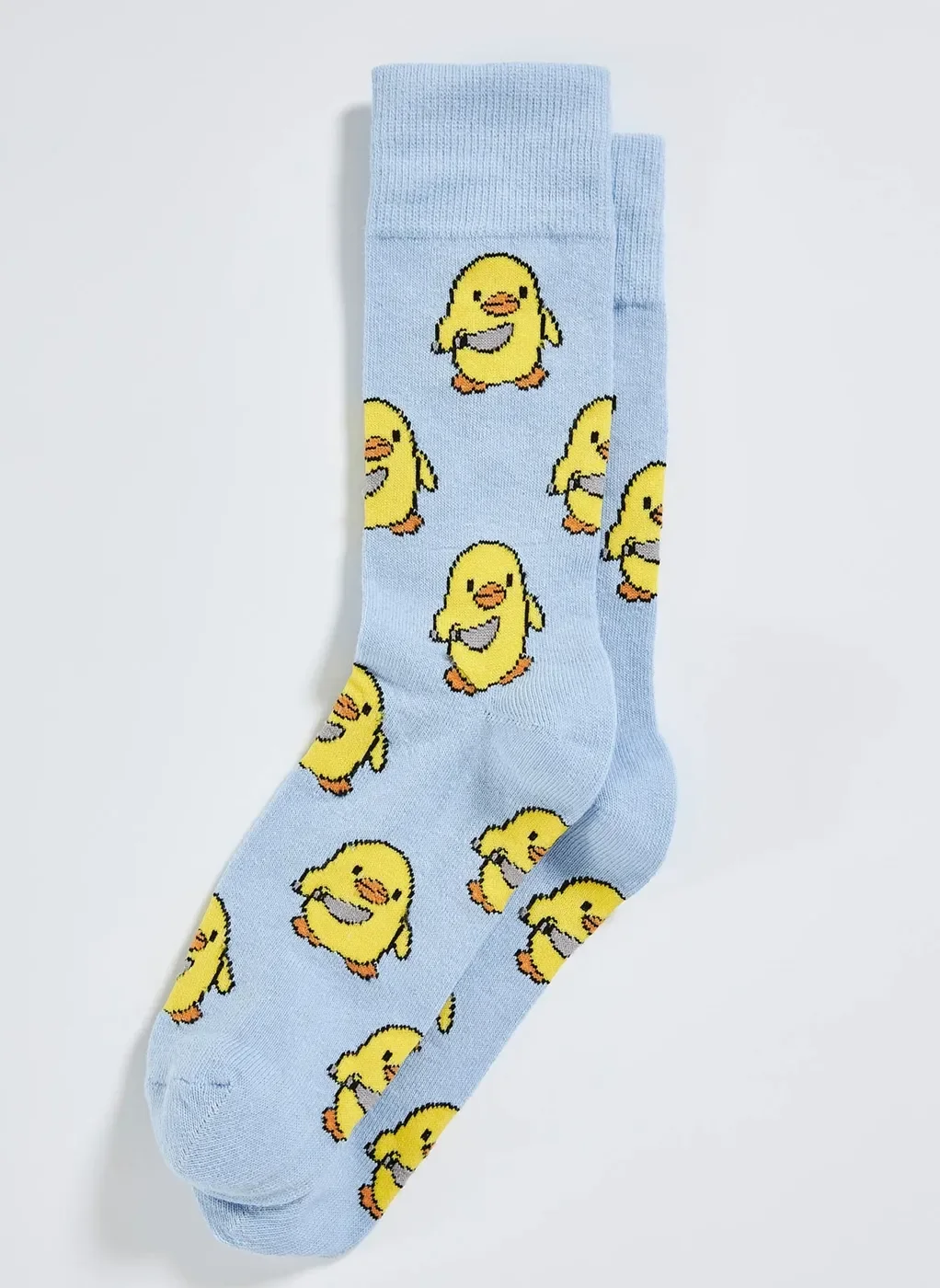 Meia Azul Pintinho Com Faca