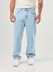 Calça Reta Jeans Marmorizada