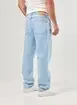 Calça Reta Jeans Marmorizada