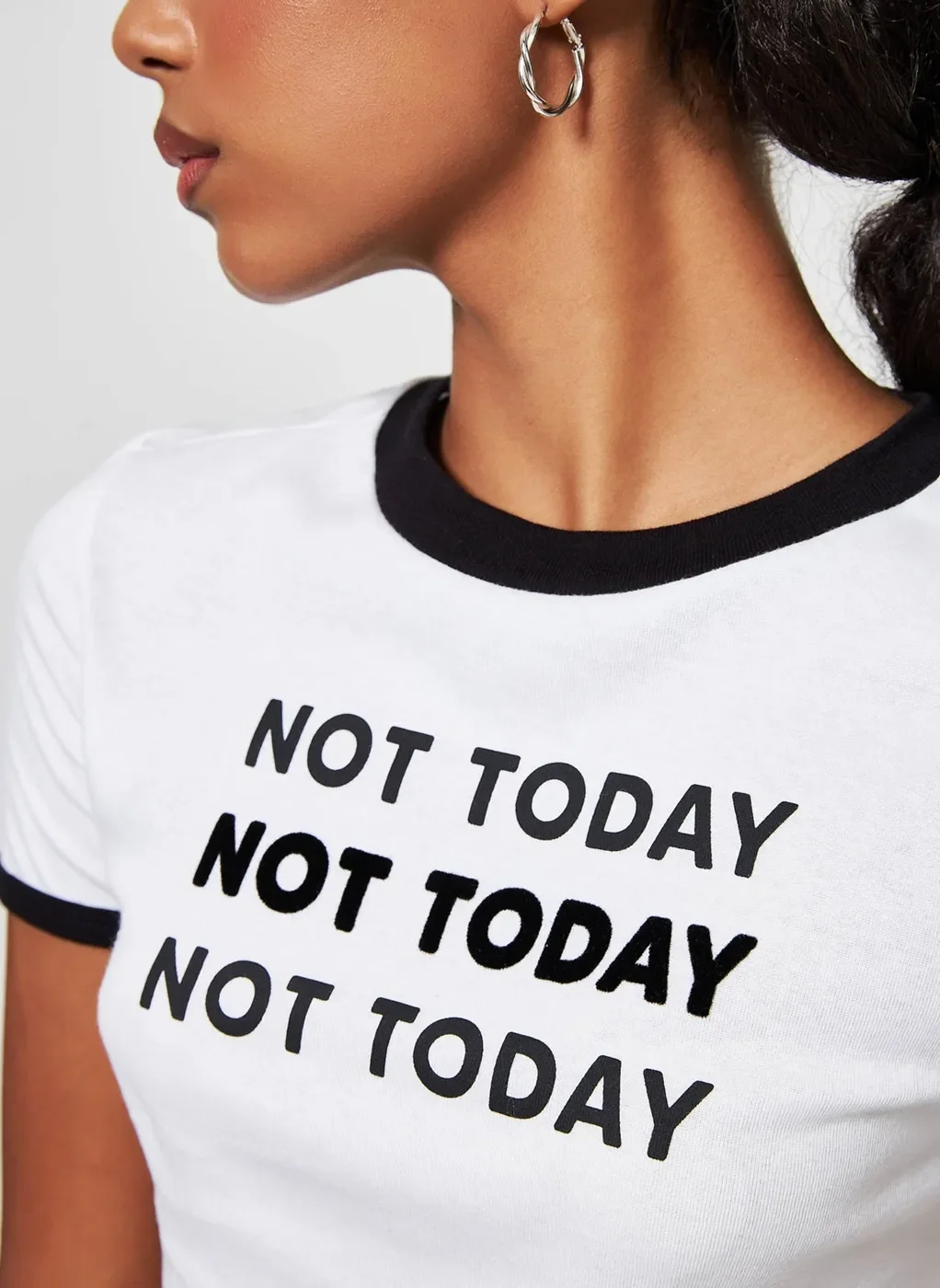 Blusa Cropped Not Today Gen Me