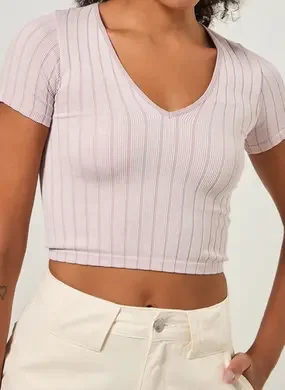 Blusa Cropped Seamless Canelada