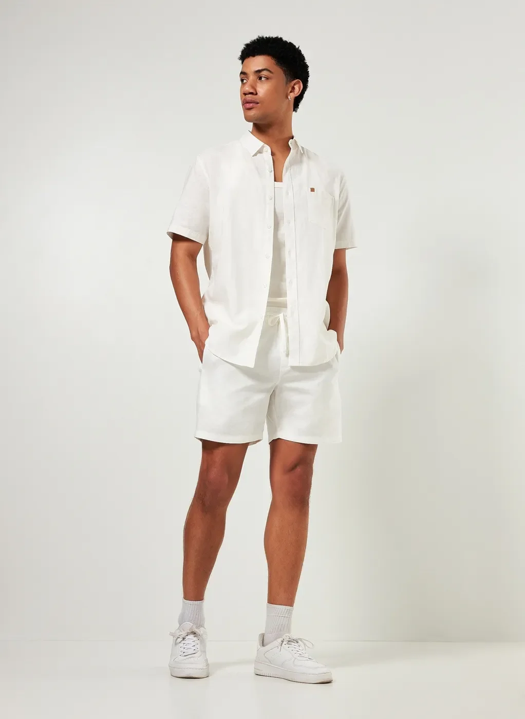 Camisa Com Linho Tom Pastel