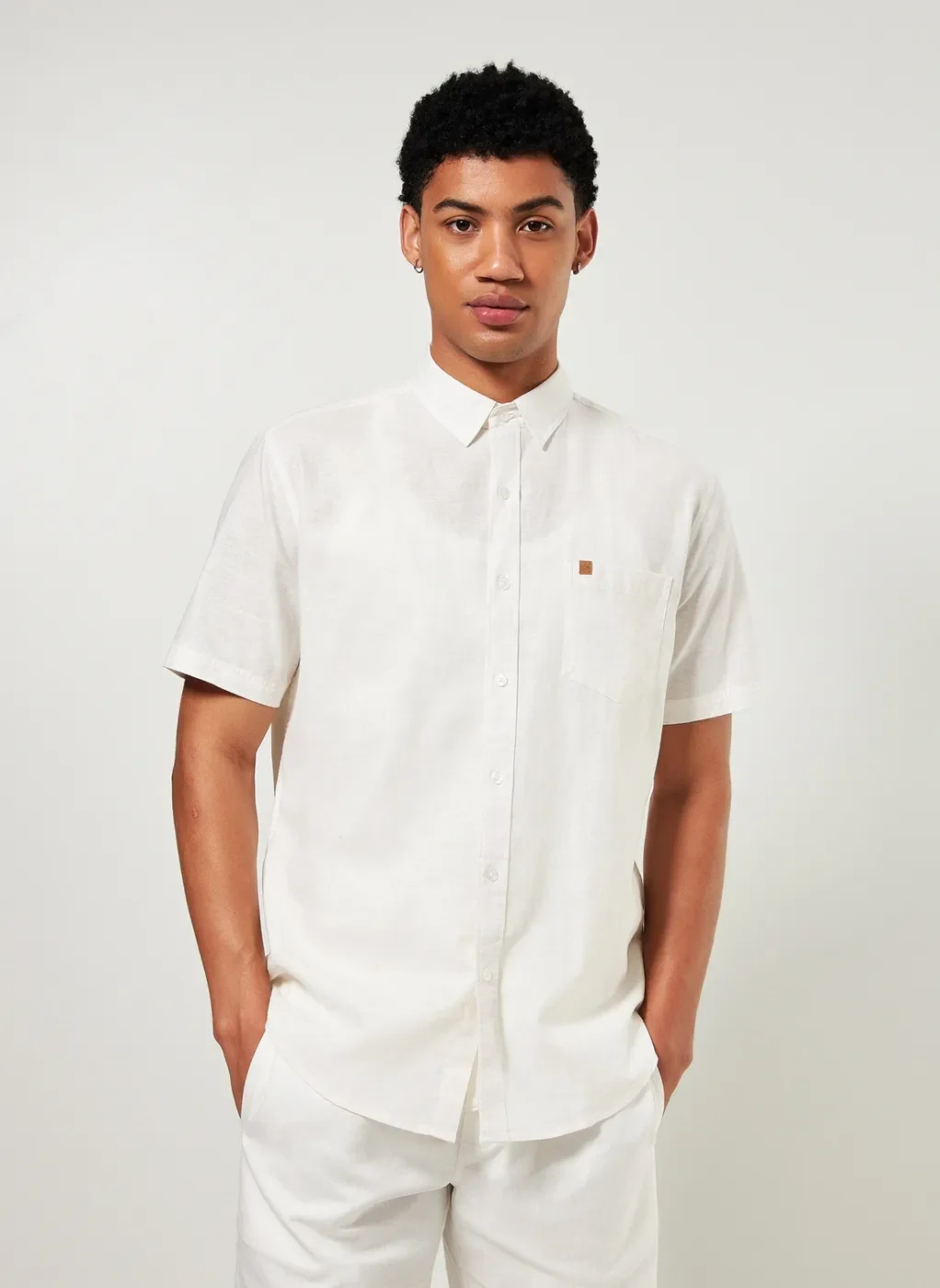 Camisa Com Linho Tom Pastel