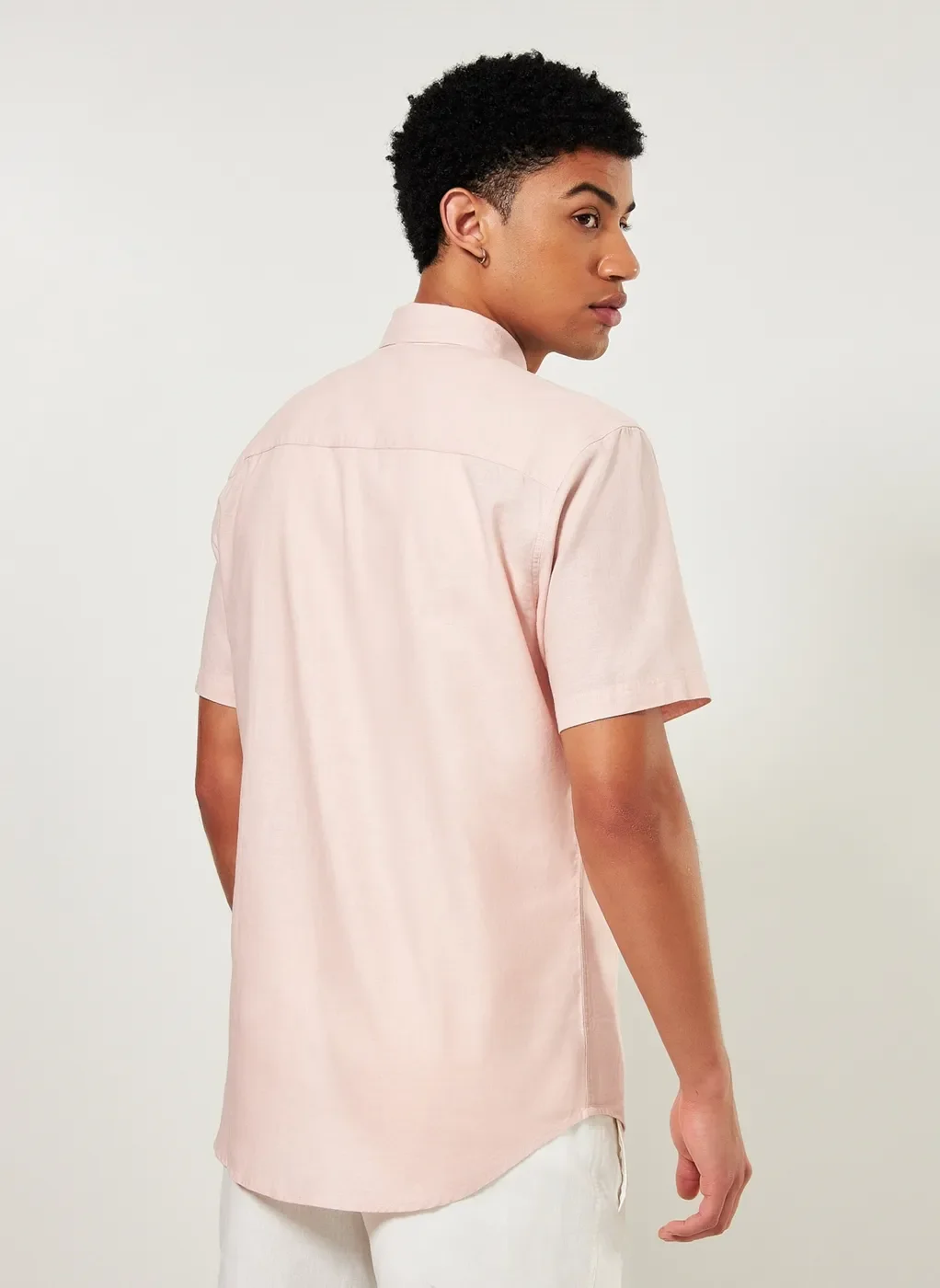 Camisa Com Linho Tom Pastel