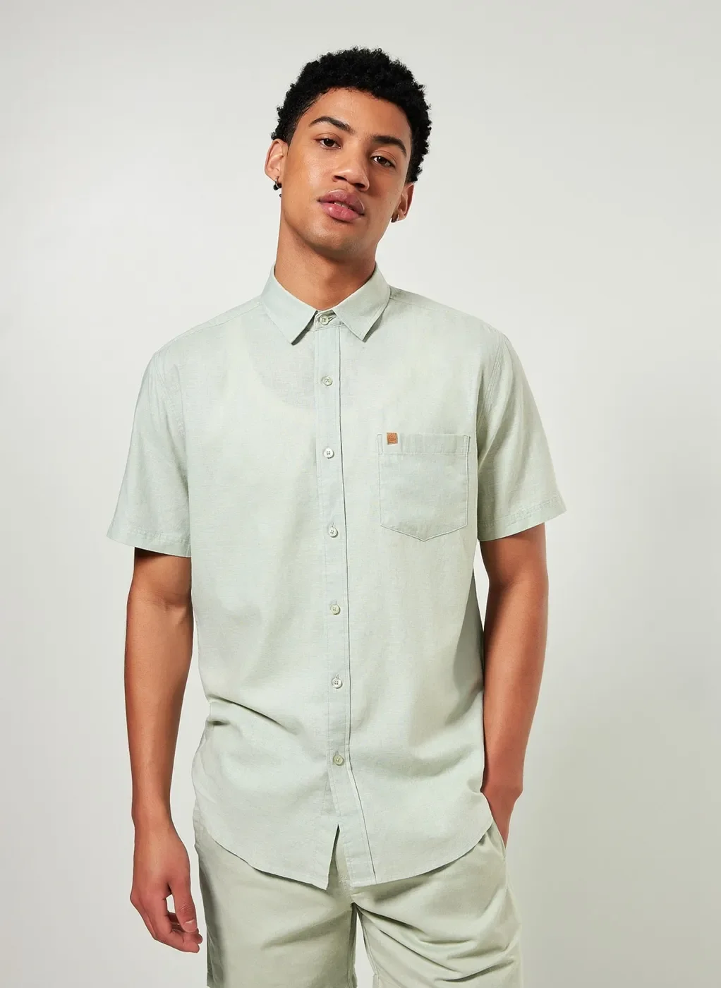 Camisa Com Linho Tom Pastel