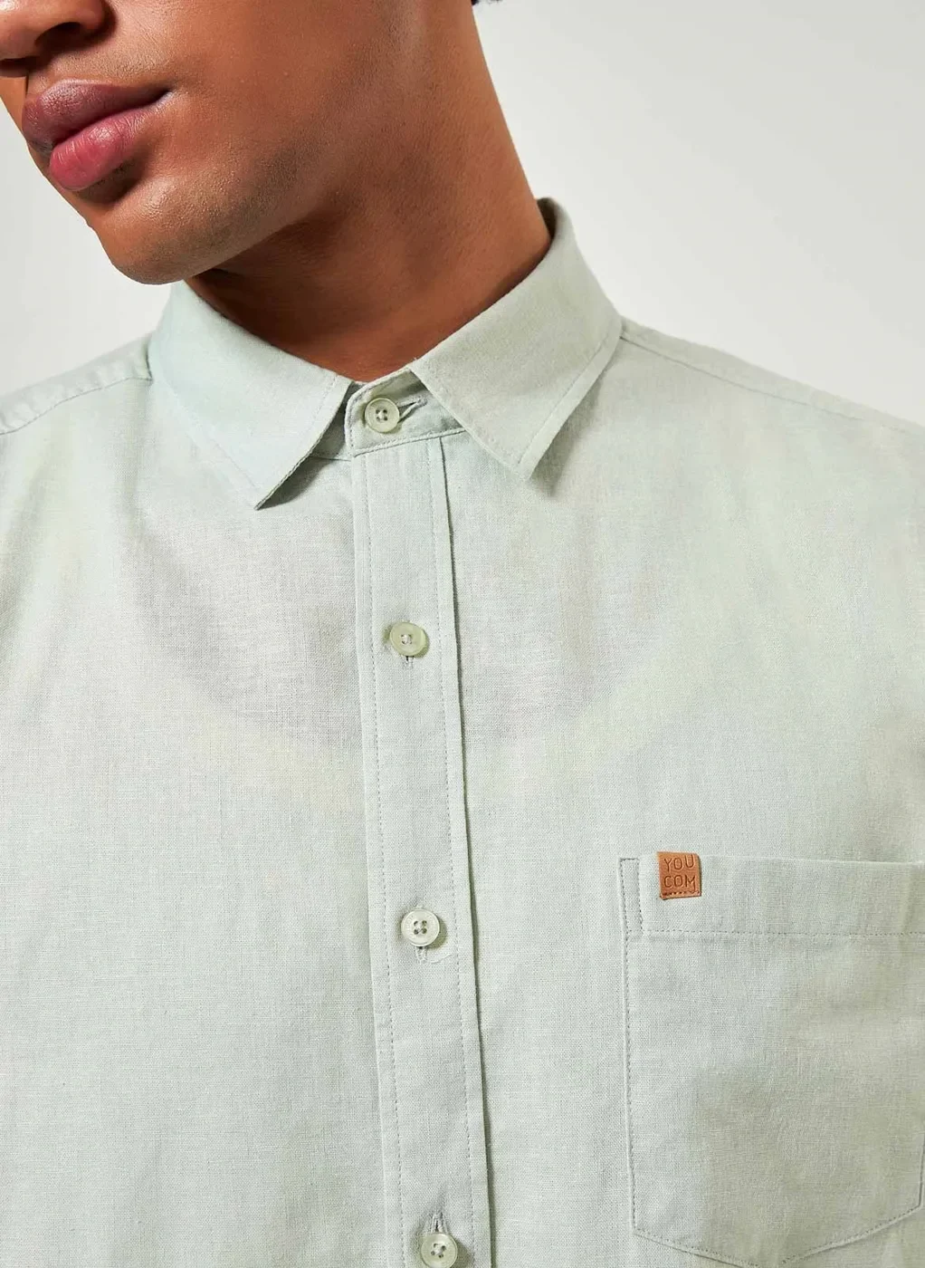 Camisa Com Linho Tom Pastel