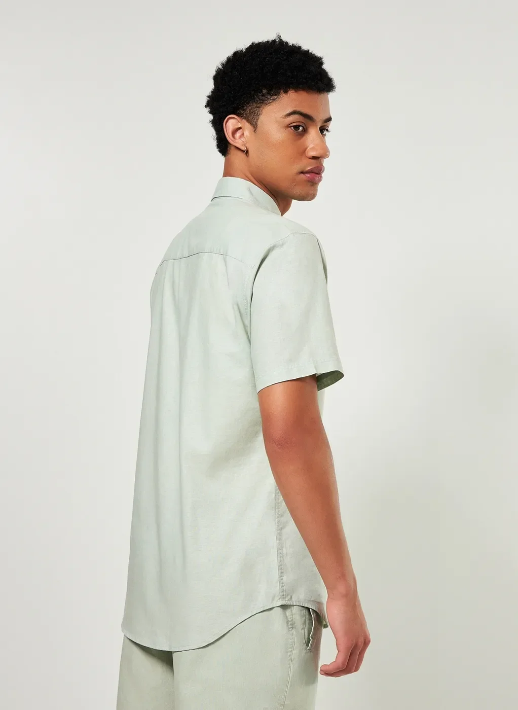 Camisa Com Linho Tom Pastel