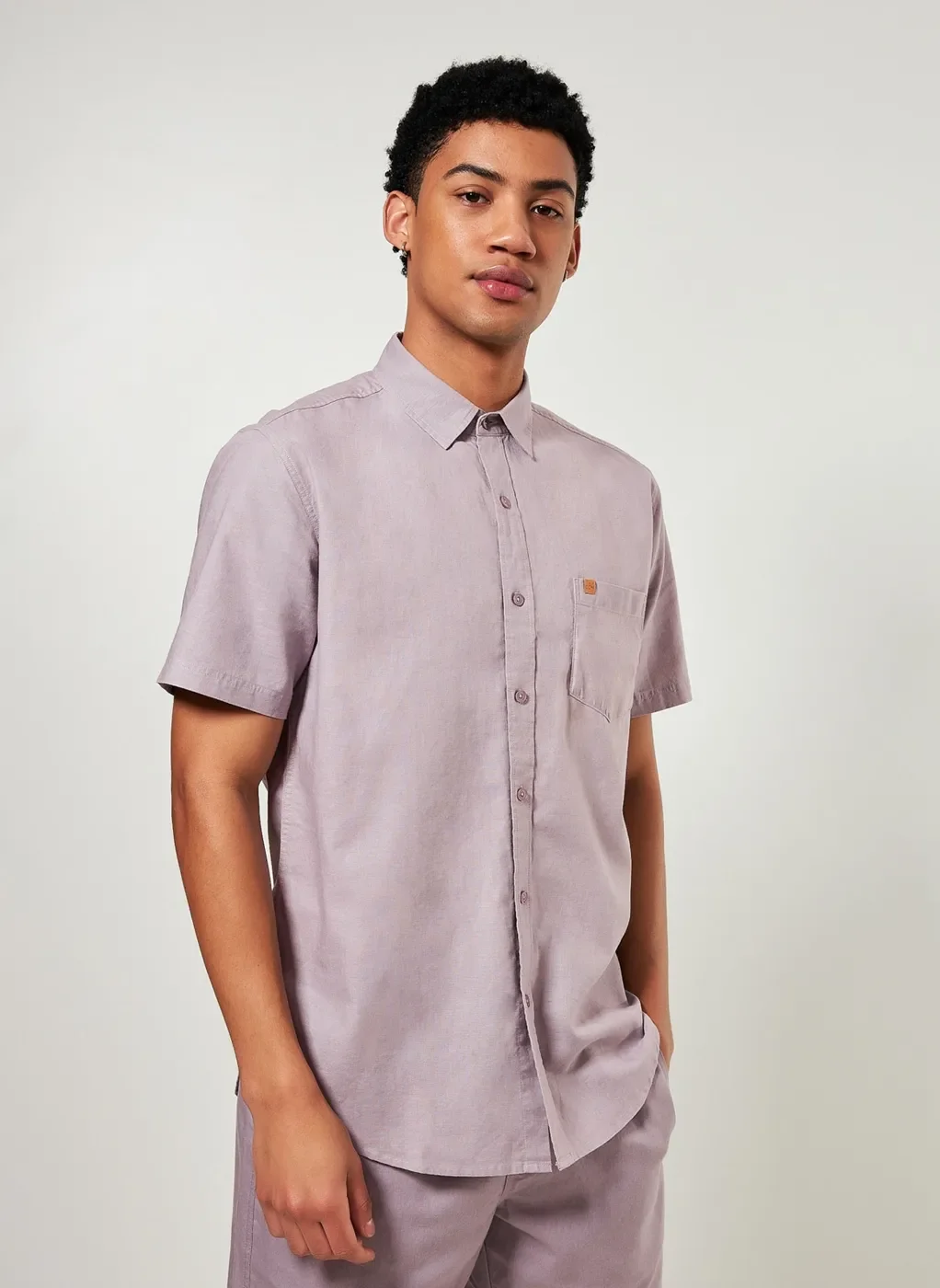 Camisa Com Linho Tom Pastel