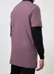 Camiseta Alongada Em Moletinho Lilás