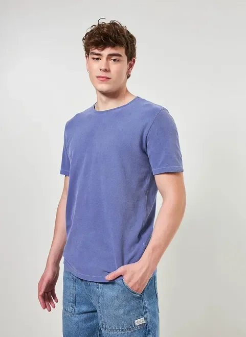 Camiseta Em Malha Texturizada