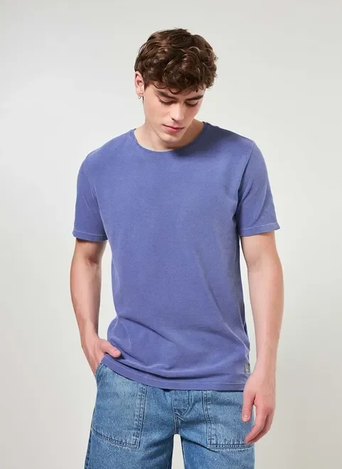 Camiseta Em Malha Texturizada