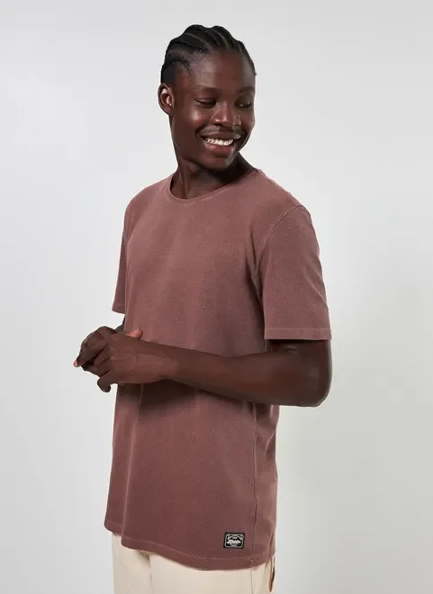 Camiseta Em Malha Texturizada