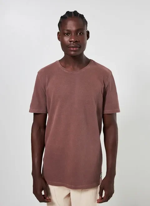 Camiseta Em Malha Texturizada