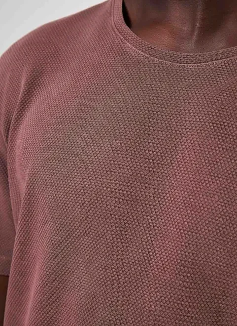 Camiseta Em Malha Texturizada