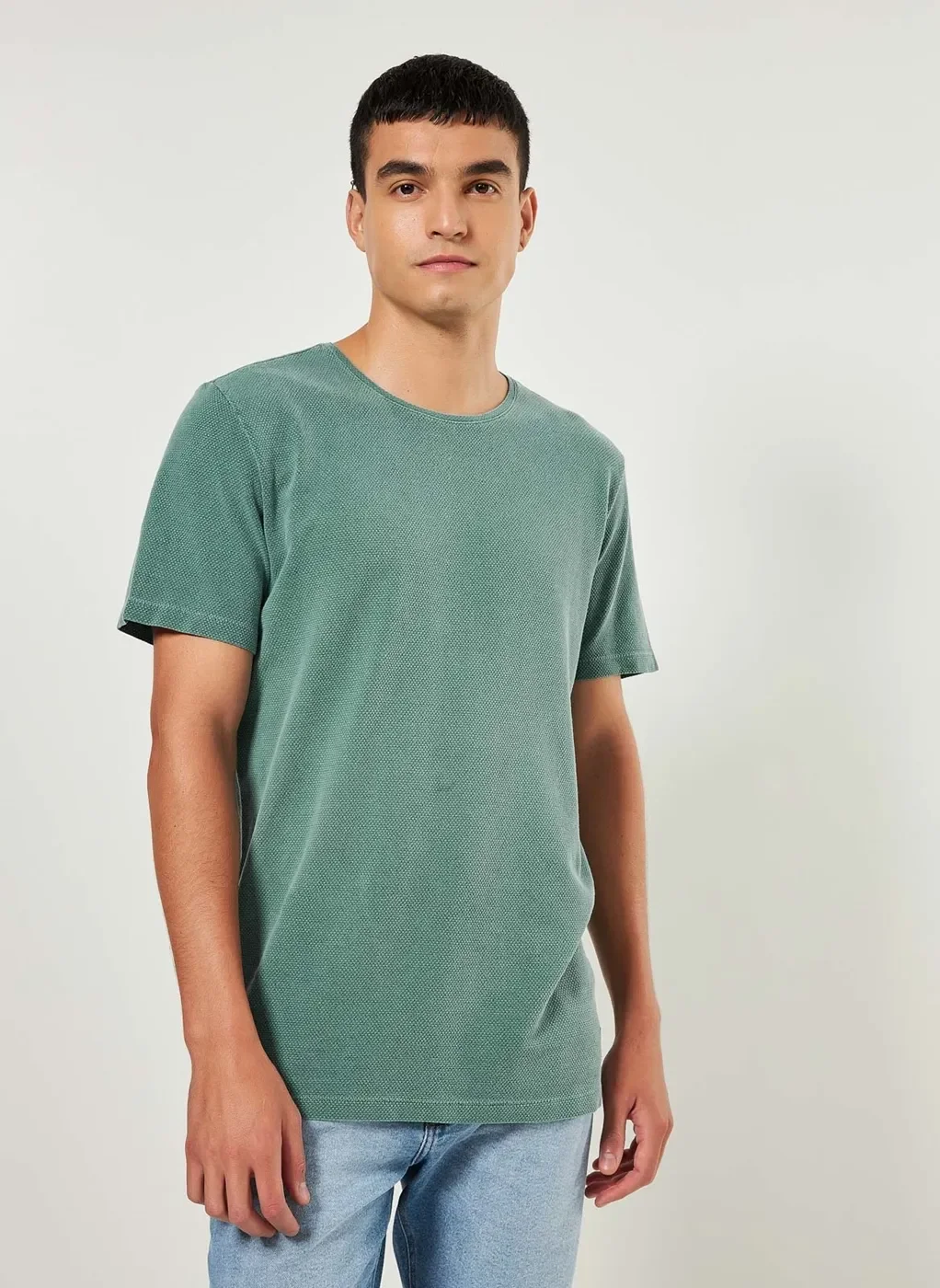 Camiseta Em Malha Texturizada