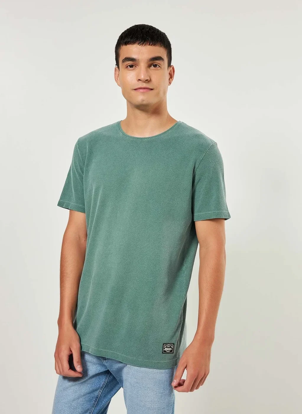 Camiseta Em Malha Texturizada