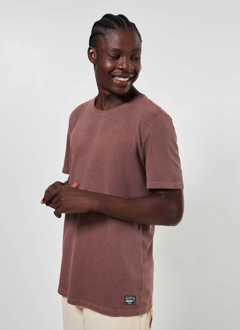 Camiseta Em Malha Texturizada