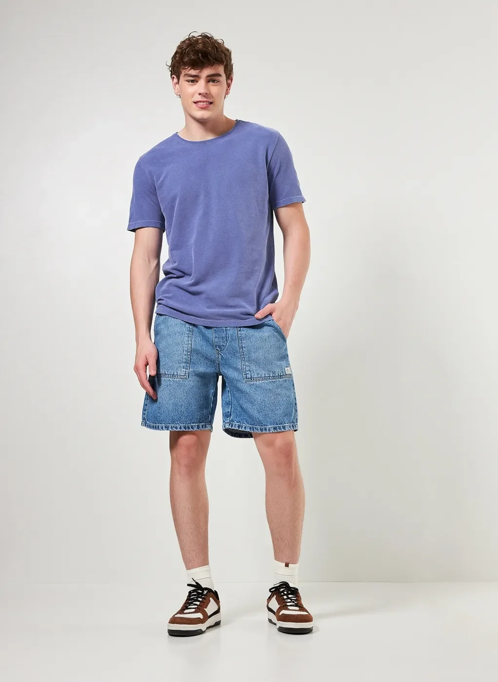 Camiseta Em Malha Texturizada