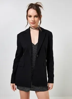 Blazer Alongado Preto