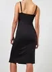 Vestido Midi Com Fenda Franzida
