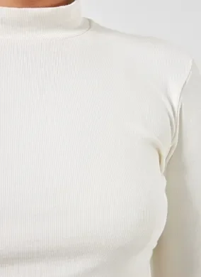 Blusa De Manga Longa Com Golinha