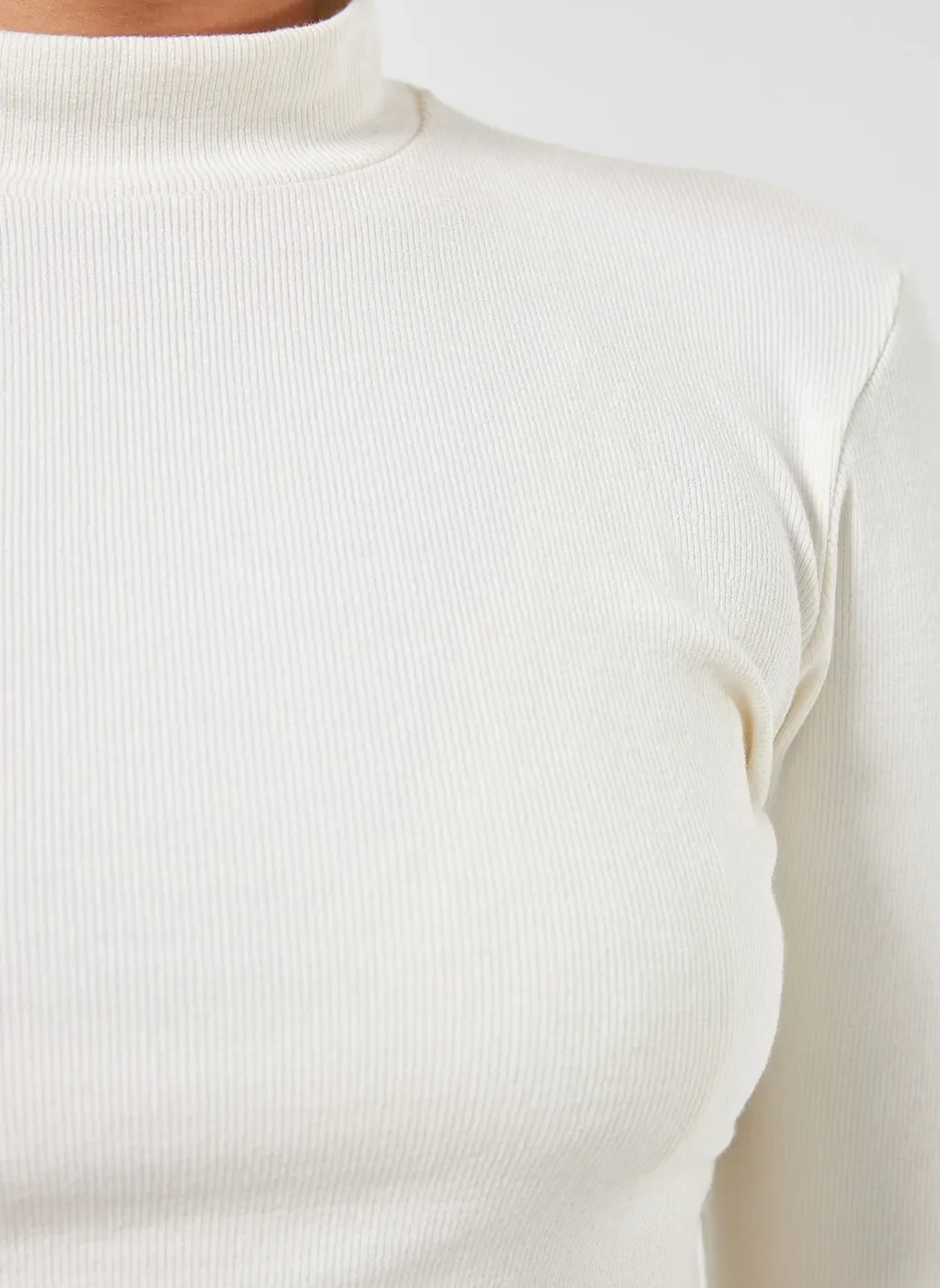 Blusa De Manga Longa Com Golinha