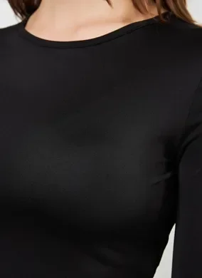 Blusa De Manga Longa Lisa