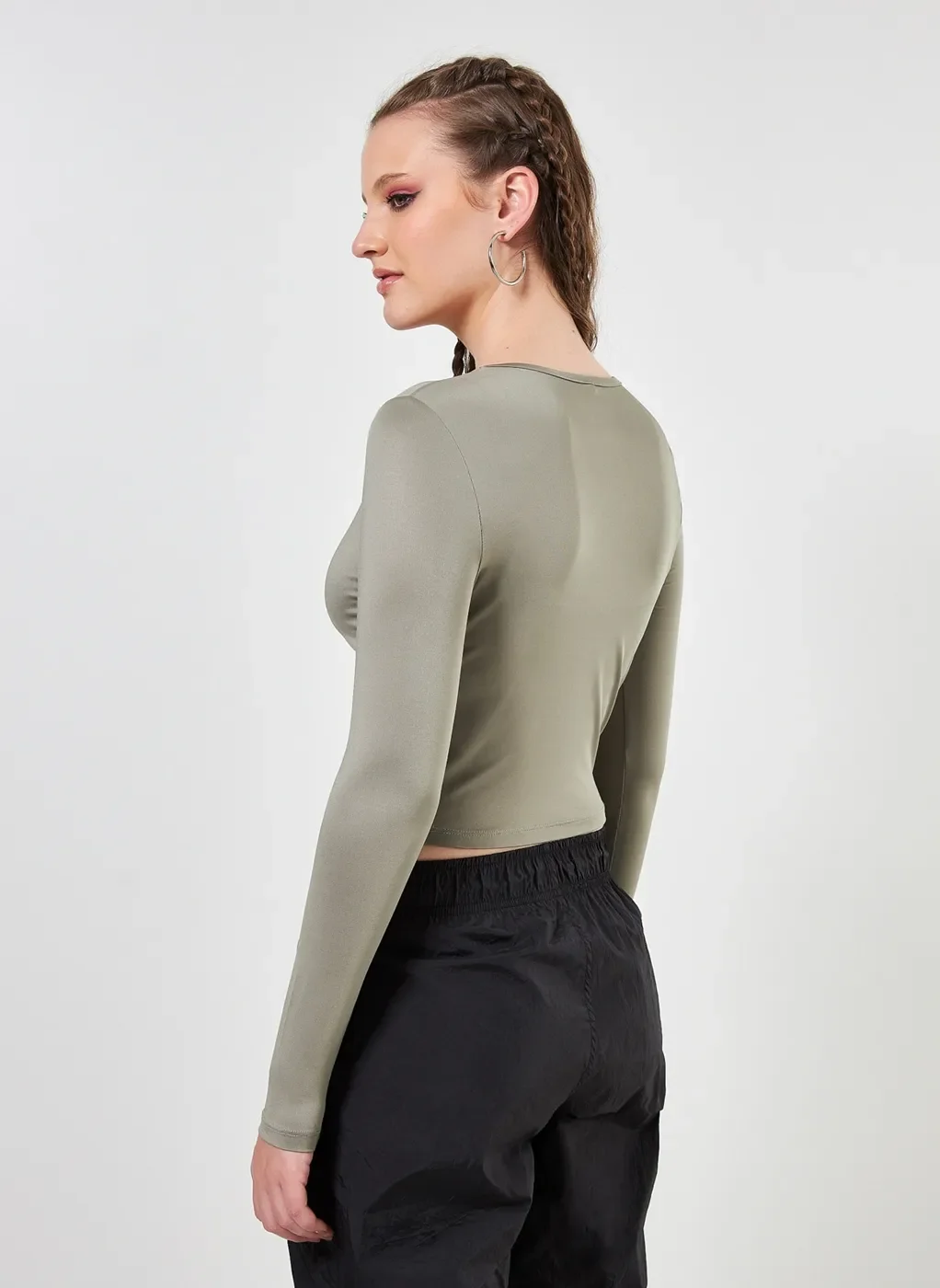 Blusa De Manga Longa Lisa