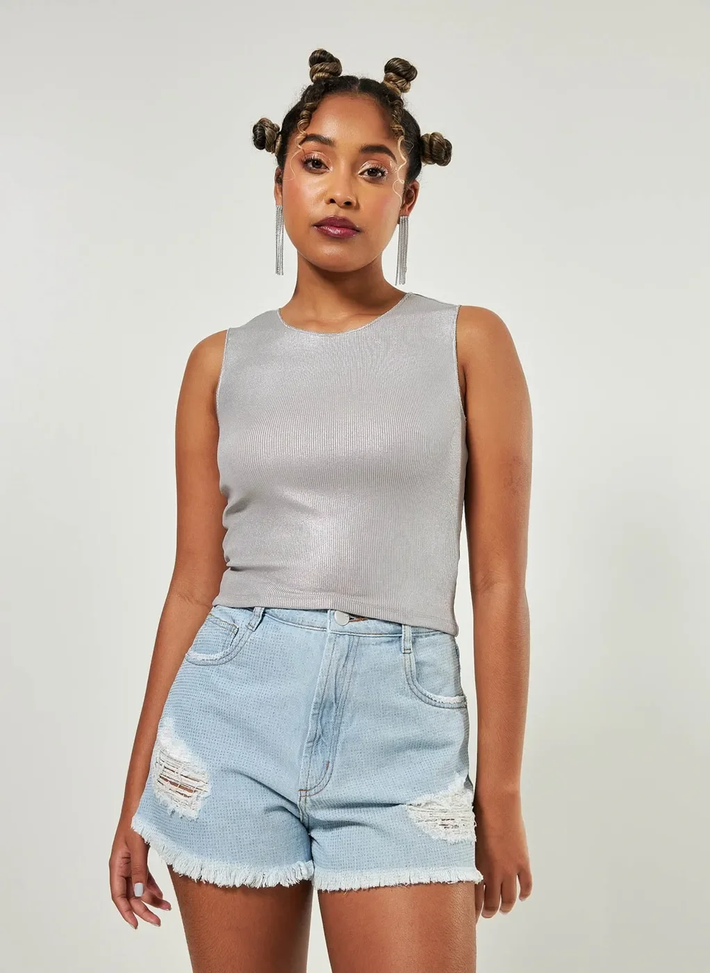 Regata Metalizada Prateada