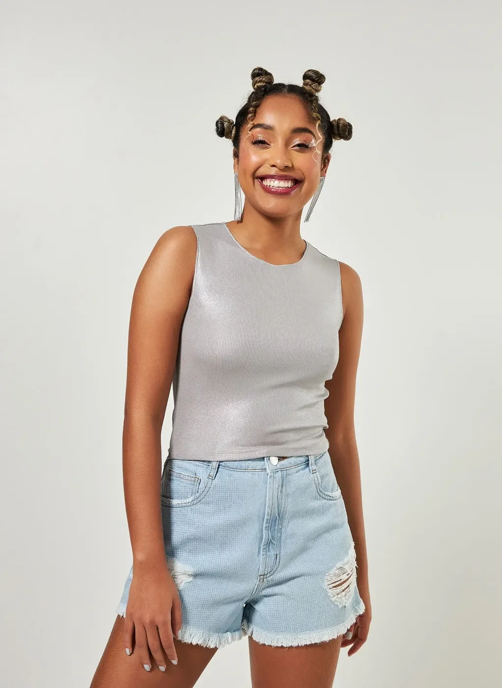 Regata Metalizada Prateada