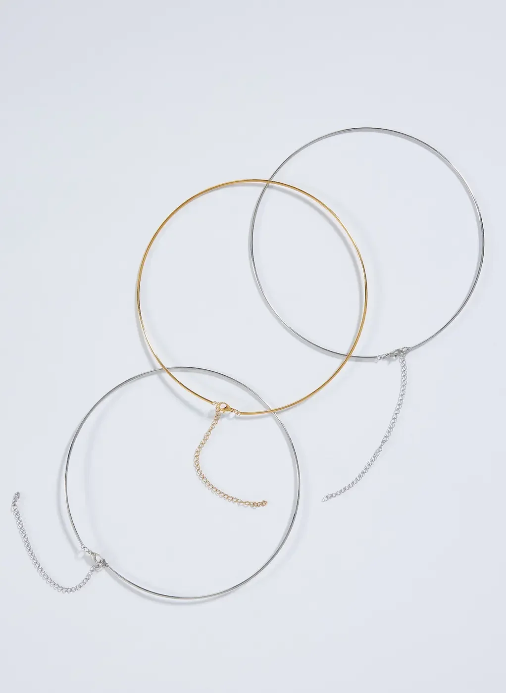 Chokers De Aro Dourado E Prateado