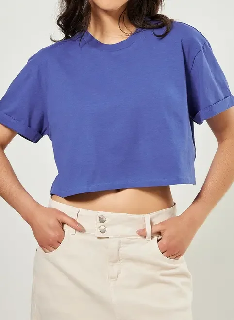 Camiseta Cropped Básica