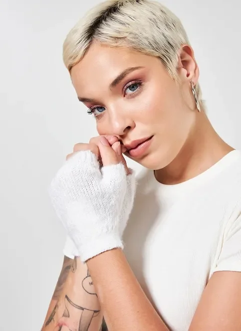 Luva Sem Dedo Off-White