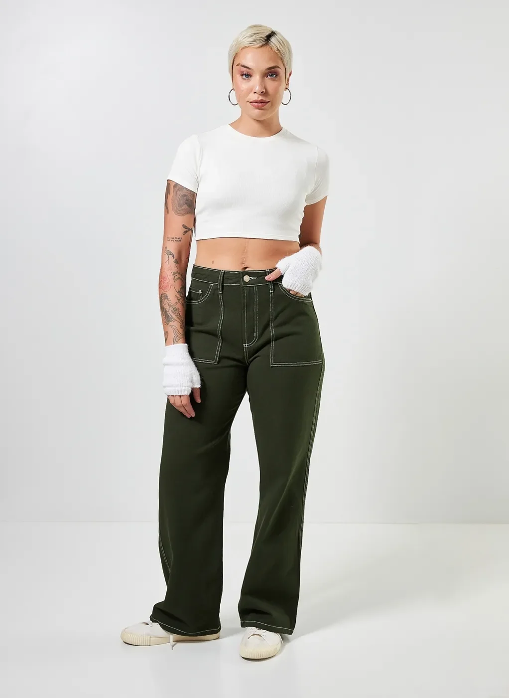 Luva Sem Dedo Off-White