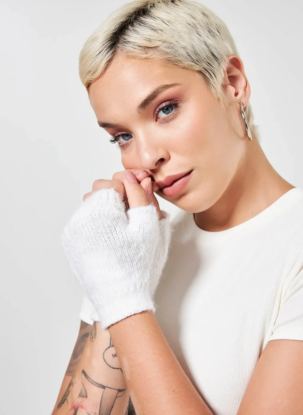 Luva Sem Dedo Off-White