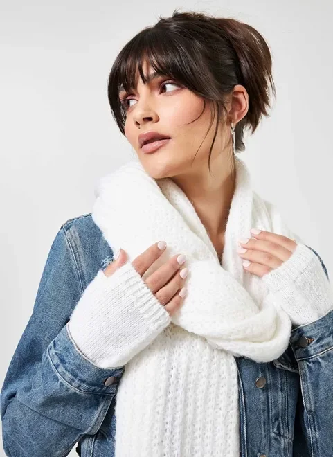 Luva Sem Dedo Off-White