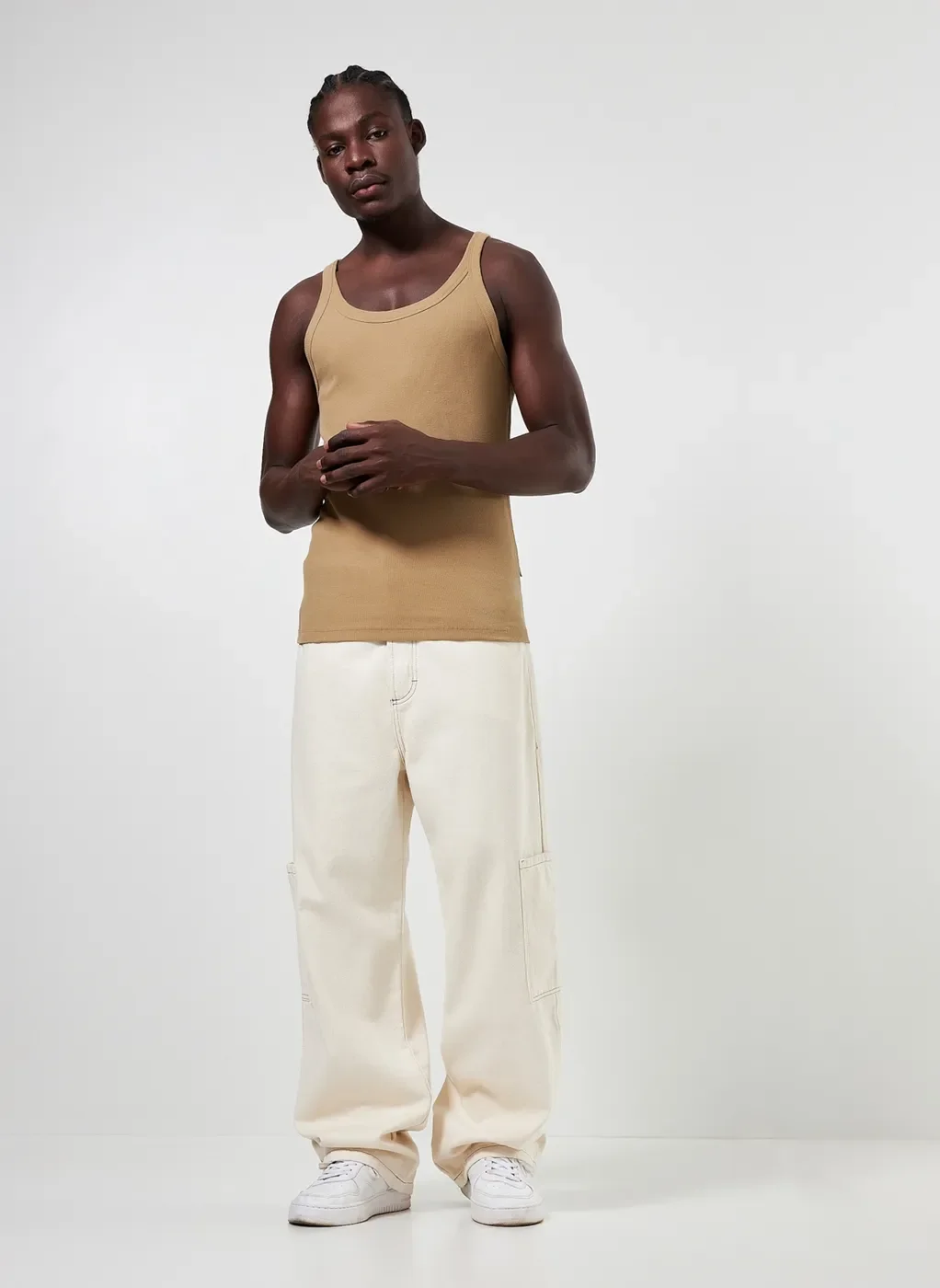 Regata Slim Em Ribana Alças Finas