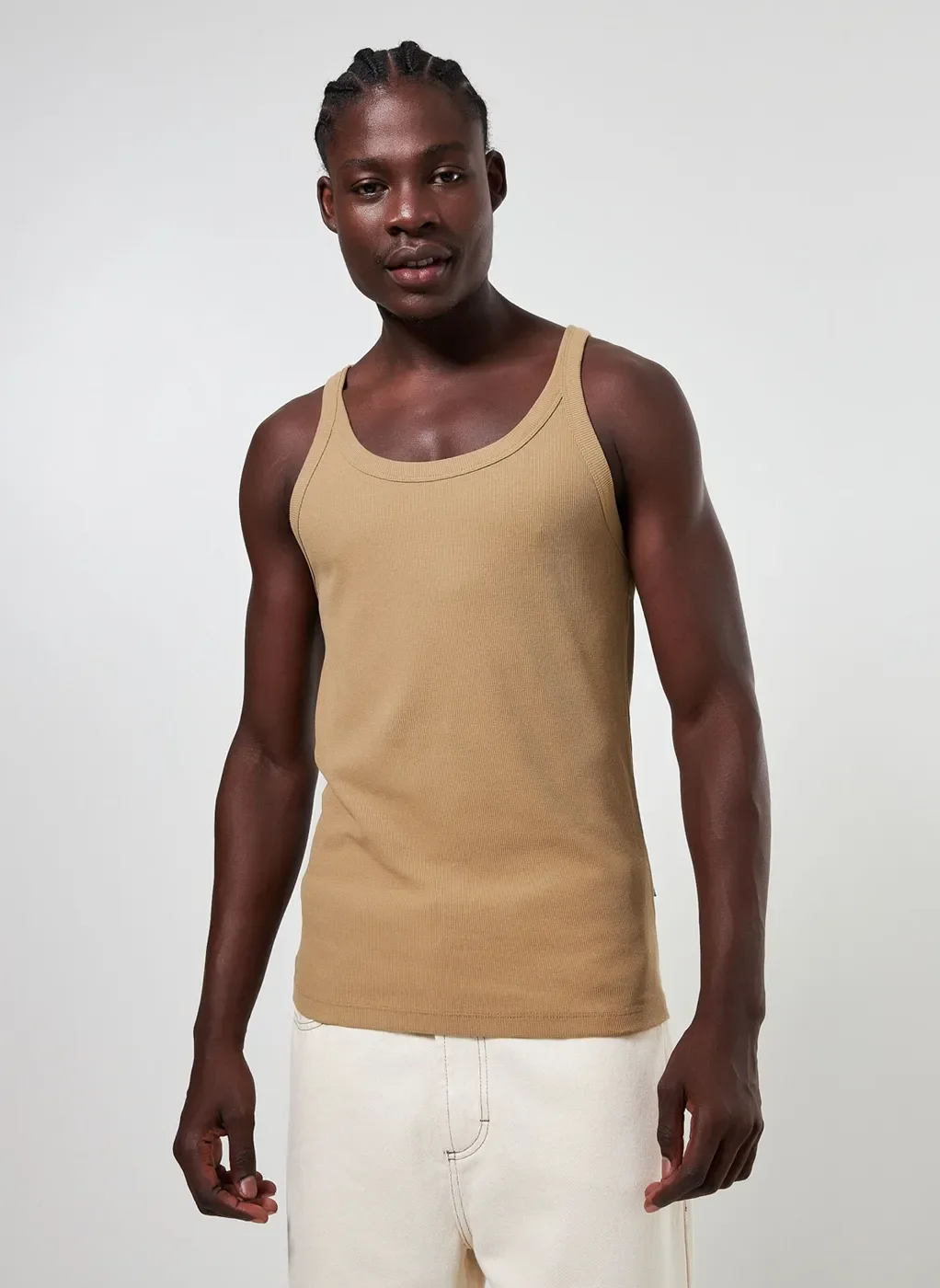 Regata Slim Em Ribana Alças Finas