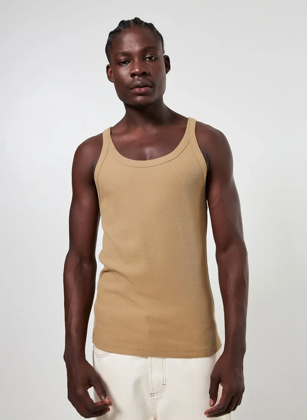 Regata Slim Em Ribana Alças Finas