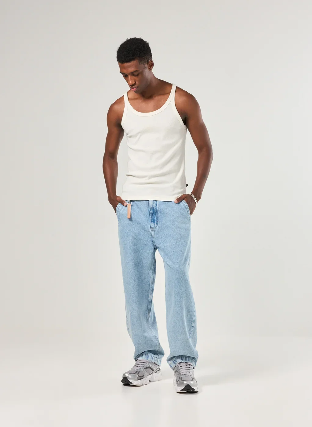 Regata Slim Em Ribana Alças Finas