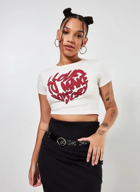 Blusa Cropped Make Boys Cry