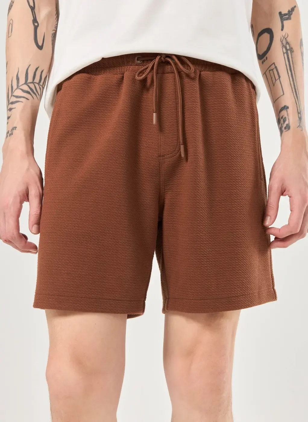 Bermuda Em Malha Texturizada