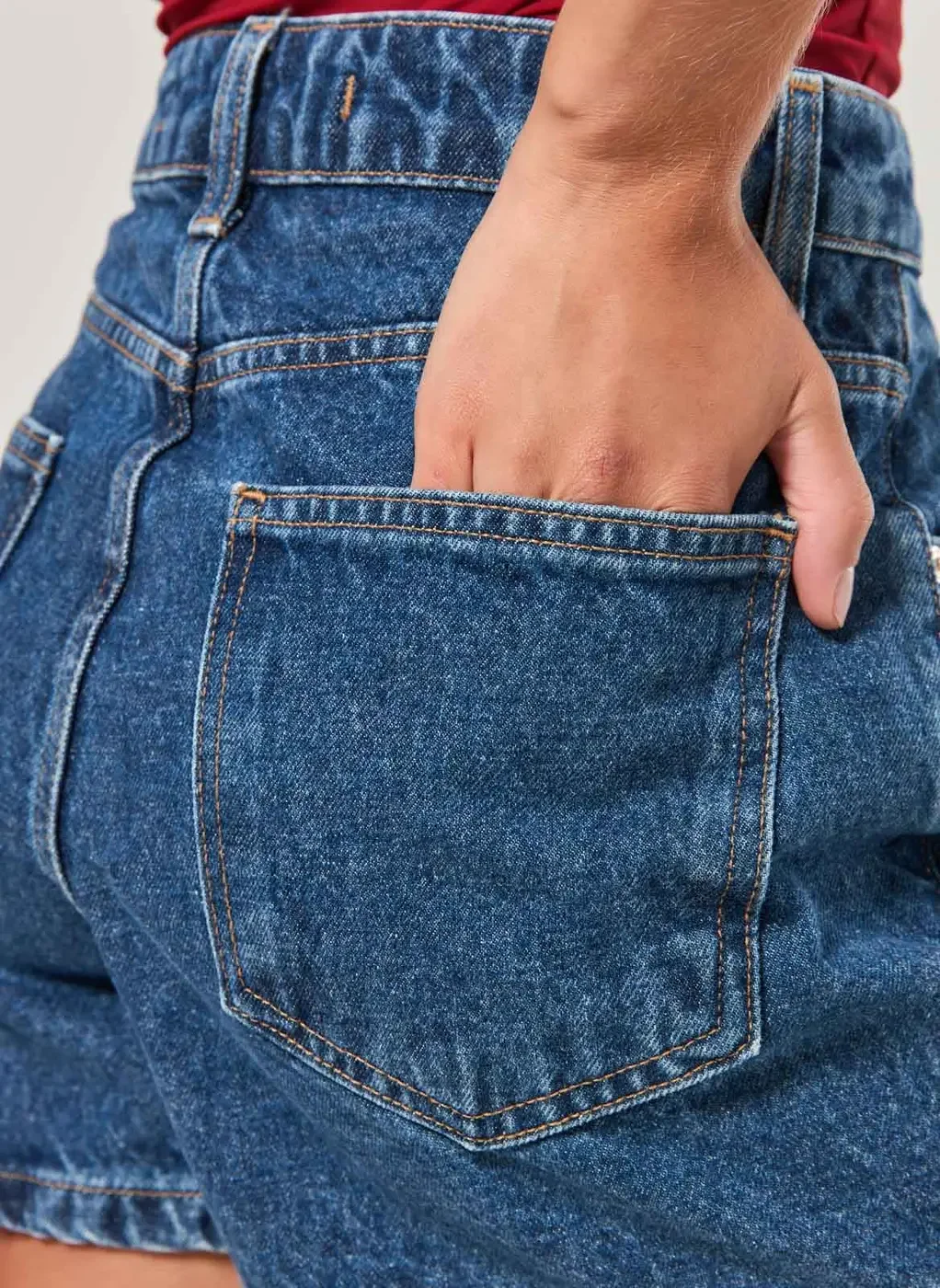 Short Saia Jeans Básico