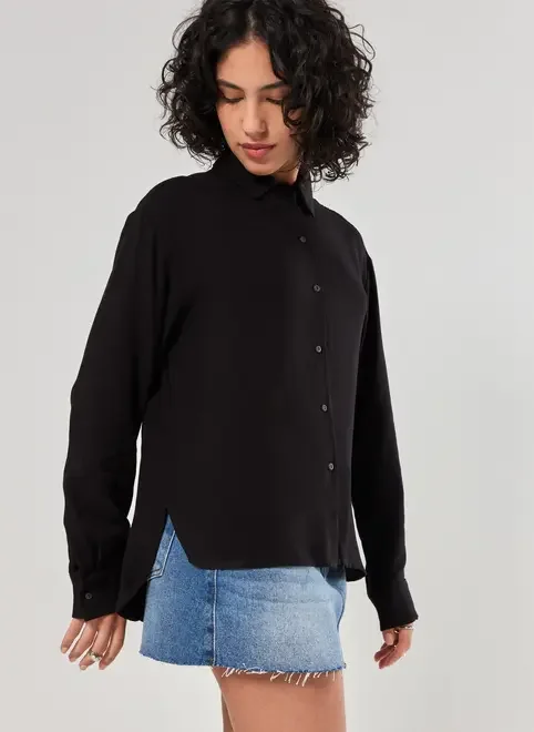 Camisa Oversized De Manga Longa