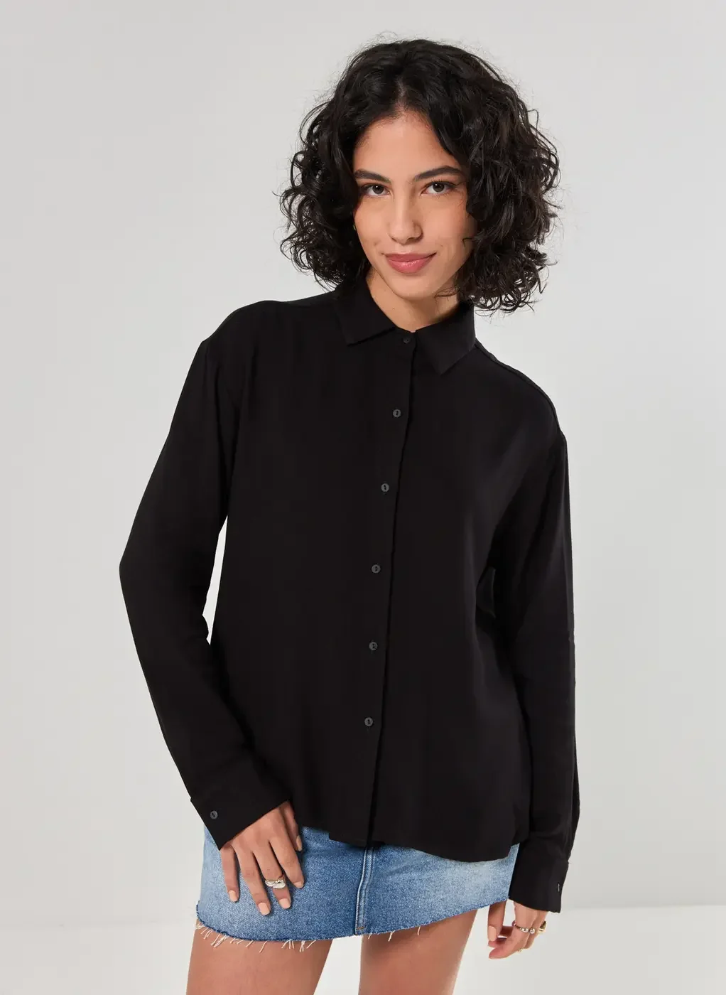 Camisa Oversized De Manga Longa